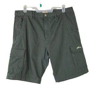 Trail Life Mens Cargo Shorts Heavy Duty Sz X Large Dark Olive Green Thick Fabric